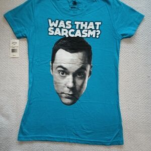 The Big Bang Theory was That Sarcasm? Sheldon Womens T-Shirt Small